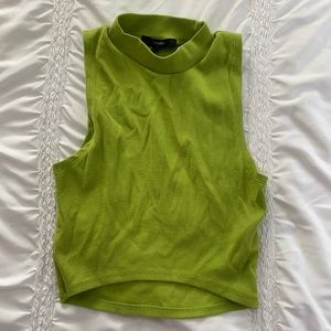 Green crop top